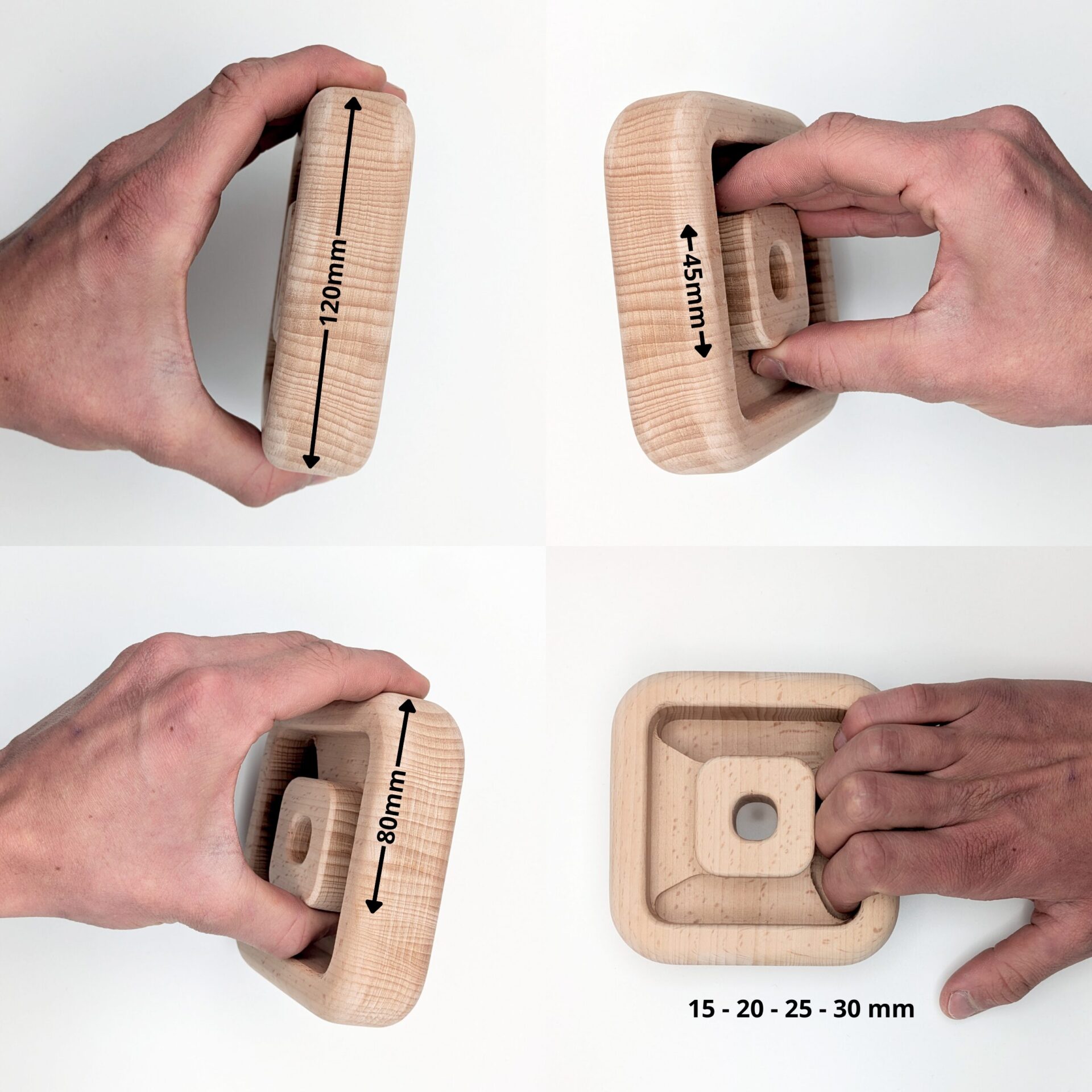 Hangboard modular de calidad | madera de haya | modelo Veleta: imagen 3