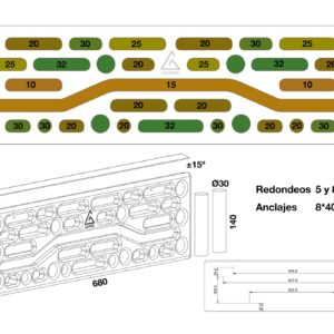 Hangboard-Pegboard de calidad | madera de haya | modelo Riglos: imagen 2