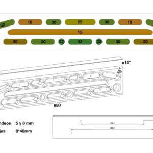Hangboard de calidad | madera de haya | modelo Urriellu: imagen 3
