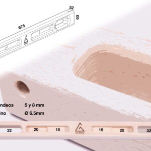 Hangboard de calidad | madera de haya | modelo Acherito: imagen 2