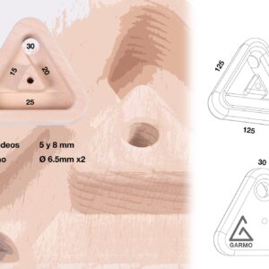 Hangboard triangular de calidad | madera de haya | modelo Vignemale: imagen 3